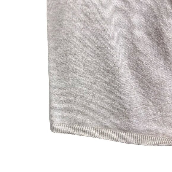 Zara‎ Ribbed Beige Cozy Knit V-Neck Surplice Tie Waist Top Small - Picture 5 of 11